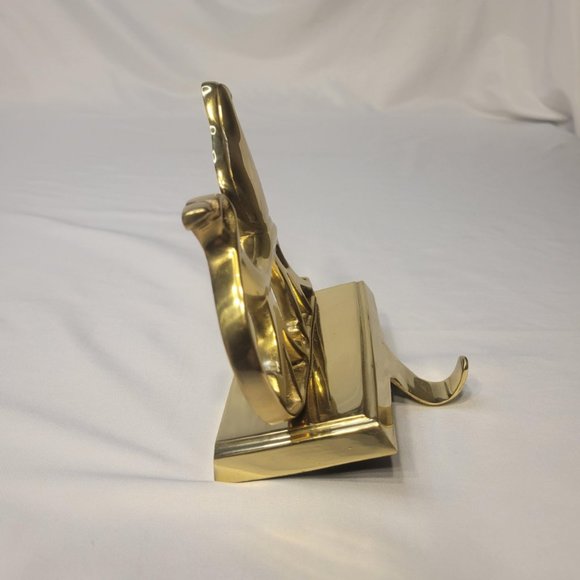 Solid Brass Sleigh Stocking Hanger Made In India 6" NIB Christmas Holiday Santa - Picture 5 of 7